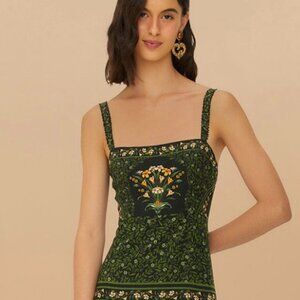 Farm Rio black flowers arch lenzing™ ecovero™ euroflax™ maxi dress